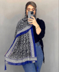 شال نخی طرح برگ